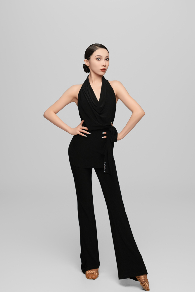 Halter Neck Dress with Removable Fringe (Caramel)#240908