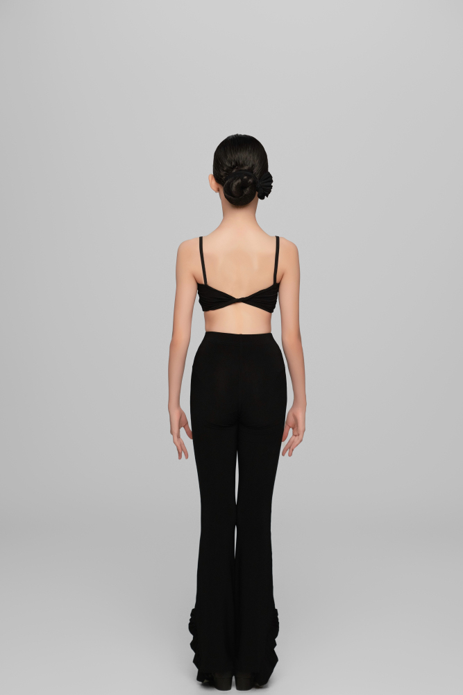 Flared Pants For Girls (Black)