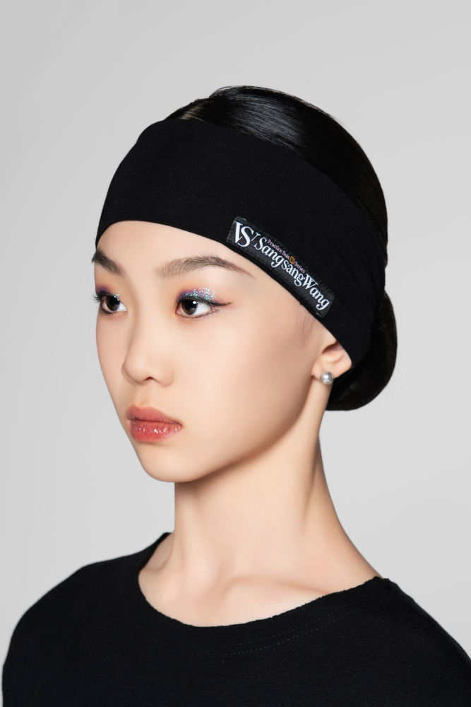 Thin Thread Sports Headband For Girls (Black)