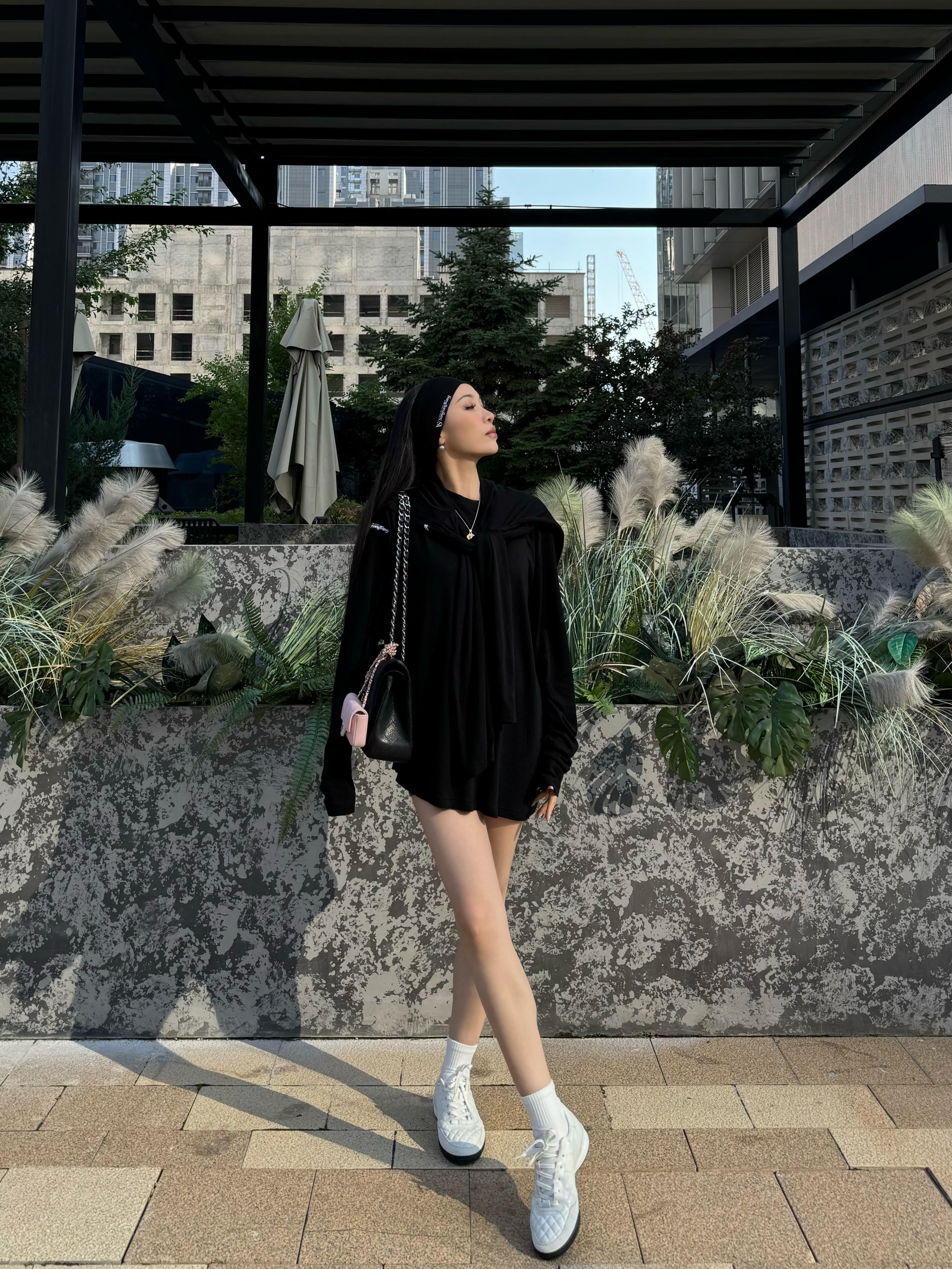 Frayed Hem Round Neck Top For Women (Milk Tea)