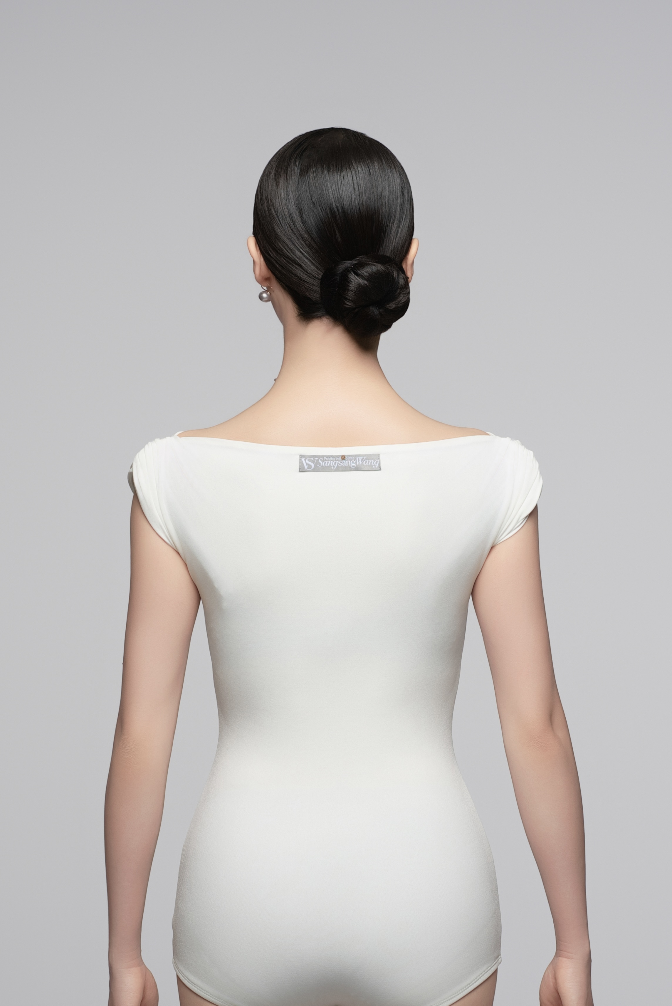 Wide Neckline With Shoulder Covering Top For Women (White)