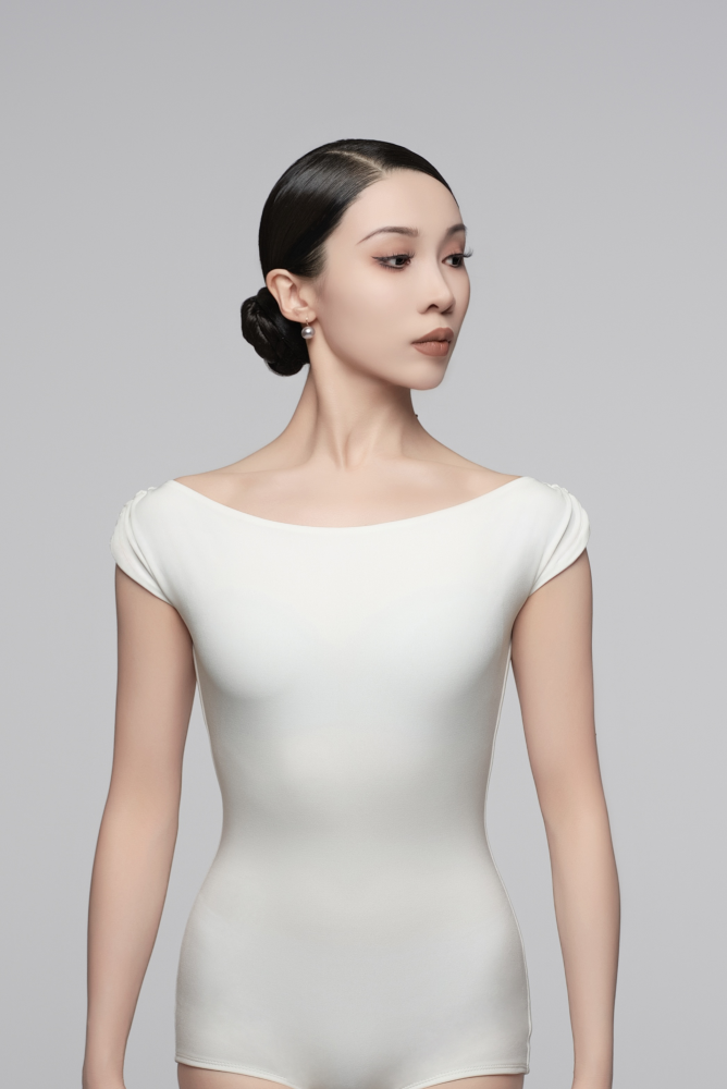 Wide Neckline With Shoulder Covering Top For Women (White)