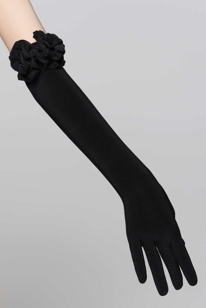Floral Gloves For Girls (Red)