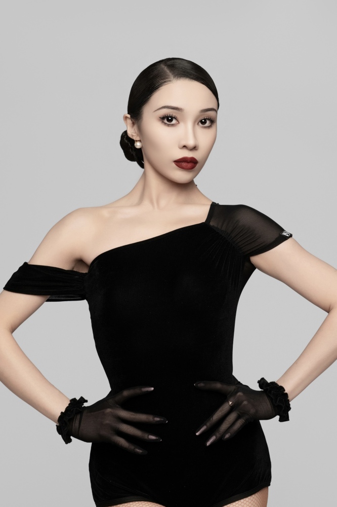 女士丝绒花边手套（绿色）