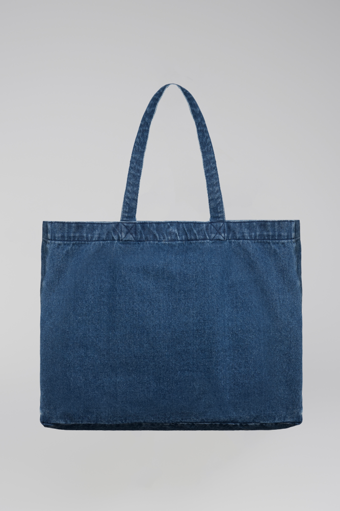 丹宁牛仔托特包（深牛仔）