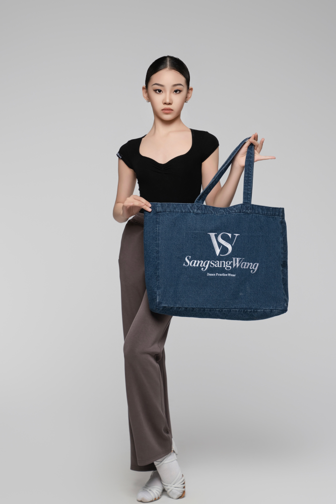 丹宁牛仔托特包（深牛仔）