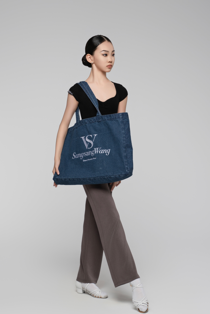 丹宁牛仔托特包（深牛仔）