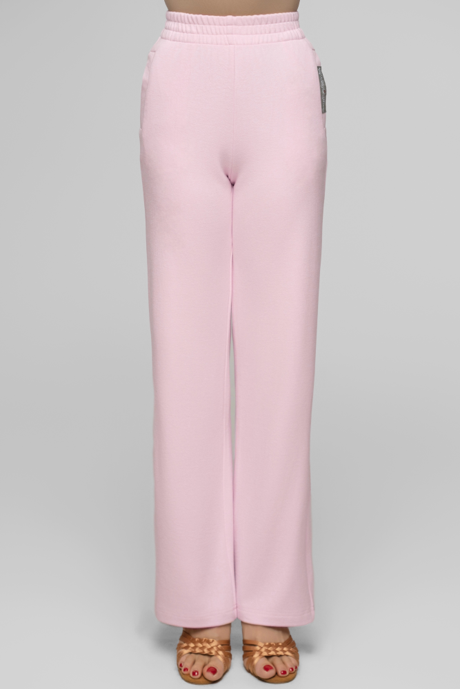 Ultra-Comfortable Double-Sided Fleece Straight-Leg Pants (Black)#241110