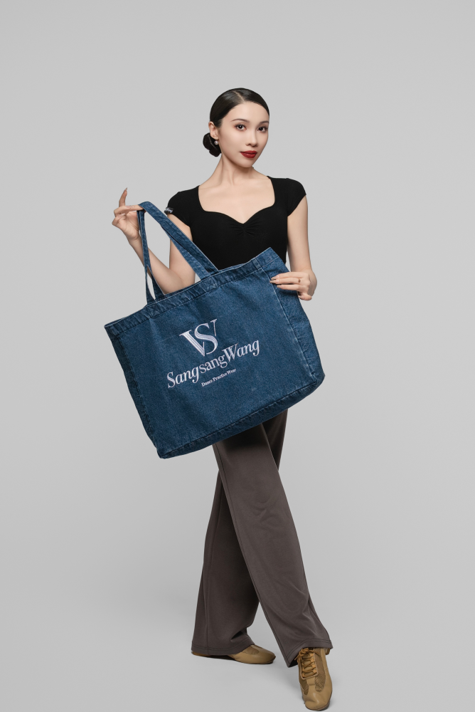 丹宁牛仔托特包（深牛仔）