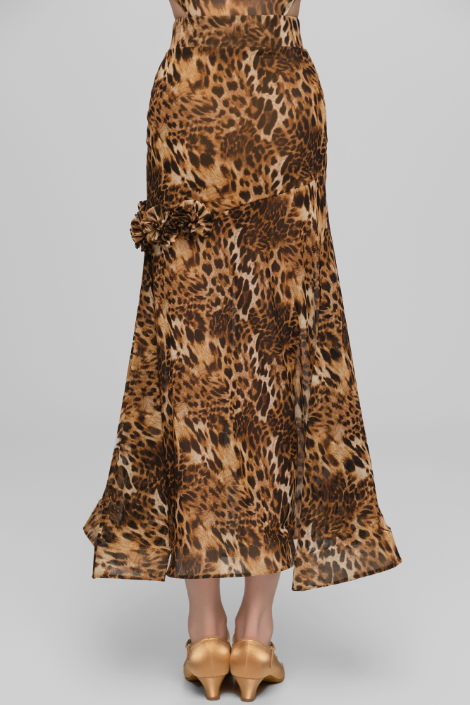 Girls' Leopard Print Floral Modern Dress