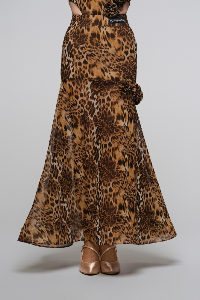 Women's Leopard Print Floral Modern Dress