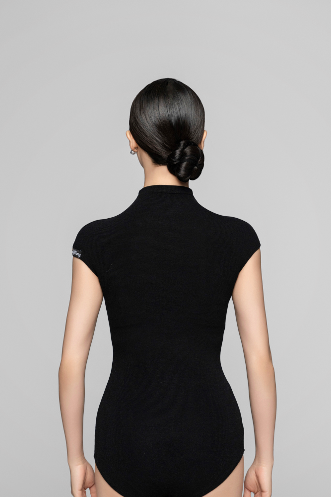 Ribbed Sleeveless Bodysuit (Blue)