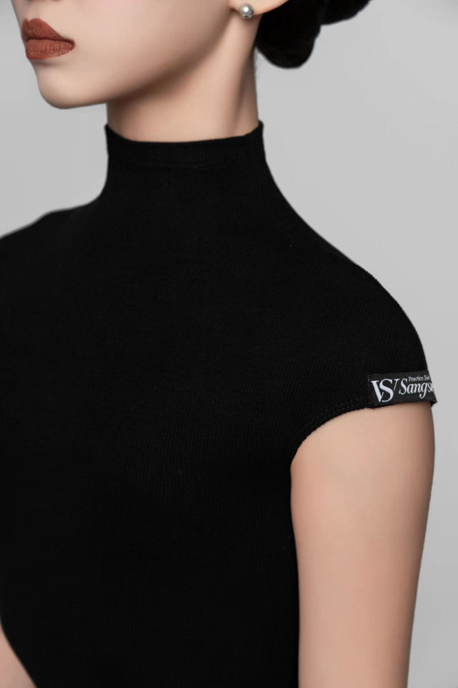 Ribbed Sleeveless Bodysuit (Blue)