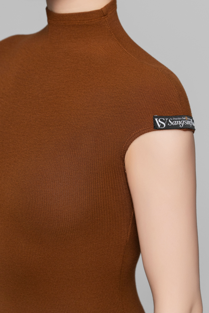 Ribbed Sleeveless Bodysuit (Red)