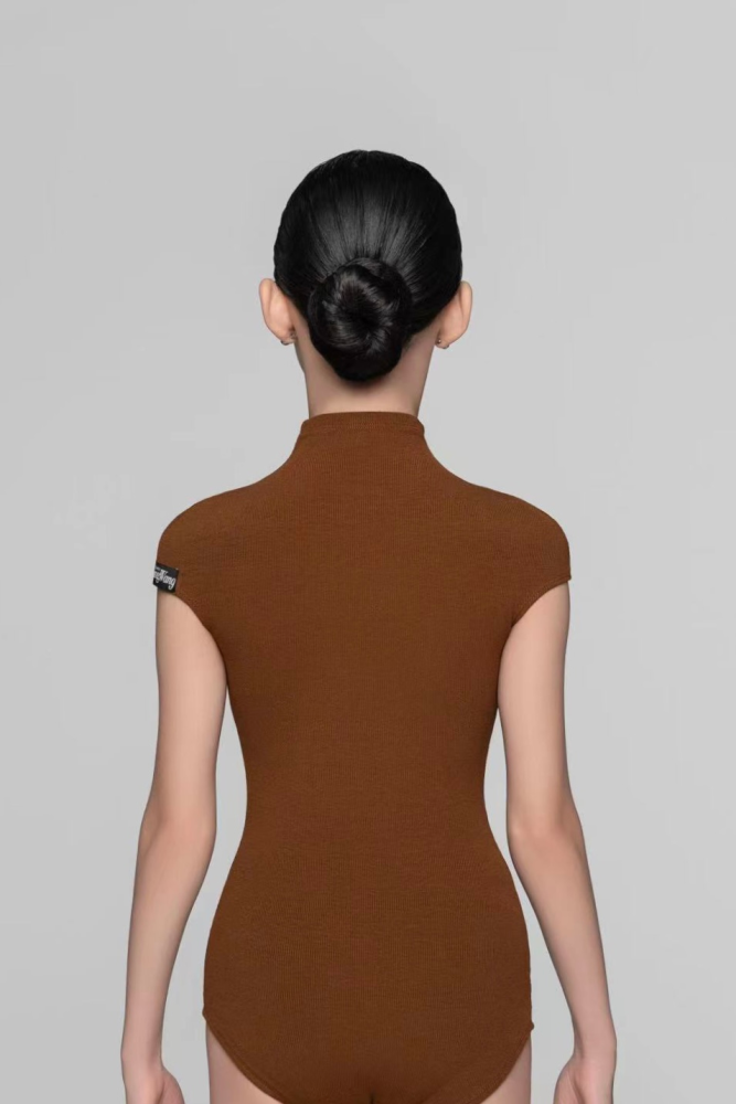 Ribbed Sleeveless Bodysuit (Blue)