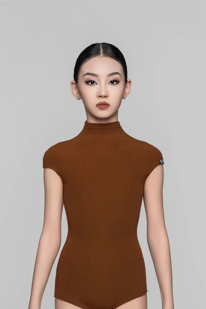 Ribbed Sleeveless Bodysuit (Blue)