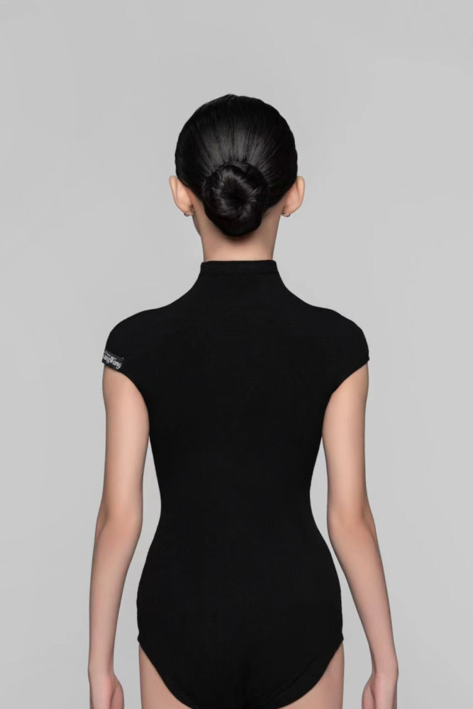 Ribbed Sleeveless Bodysuit (Blue)