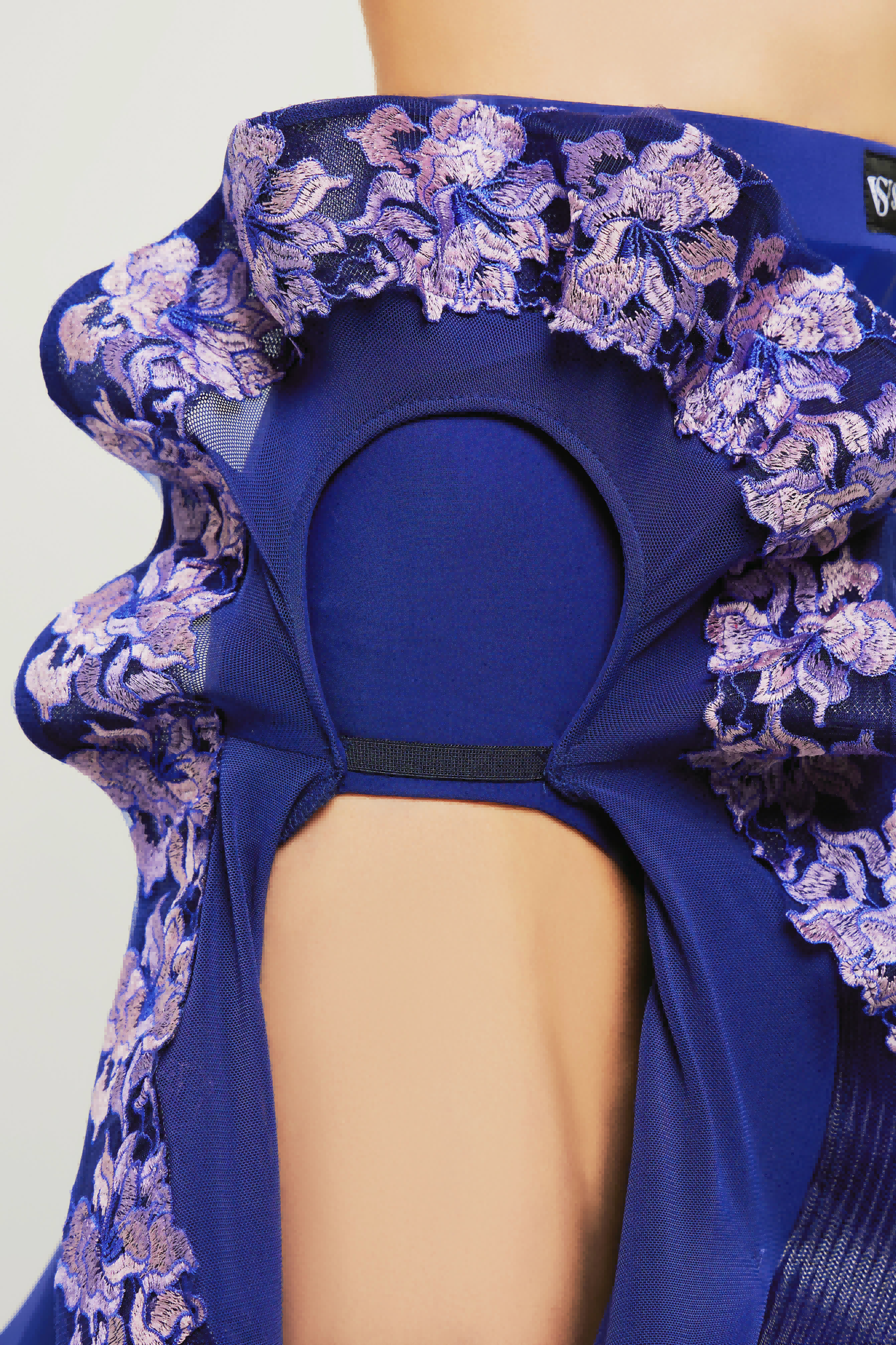 Girls' Embroidered Full - Flared Skirt (Violet)
