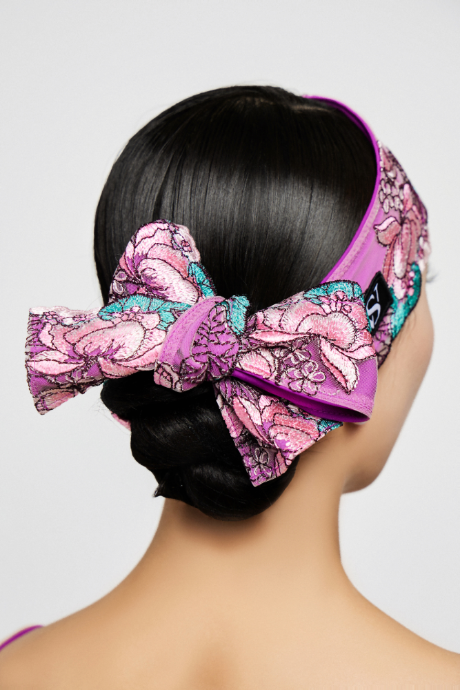 Women's Embroidered Hairband (Violet)