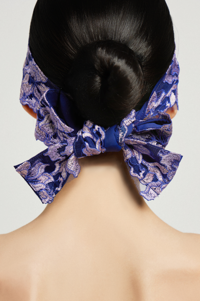 Girls' Embroidered Short Sleeveless Top (Violet)