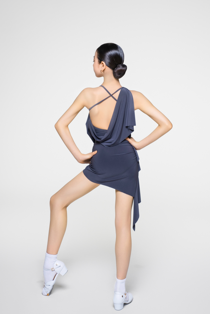 Girls' Strappy Flowing Jumpsuit (Gray)