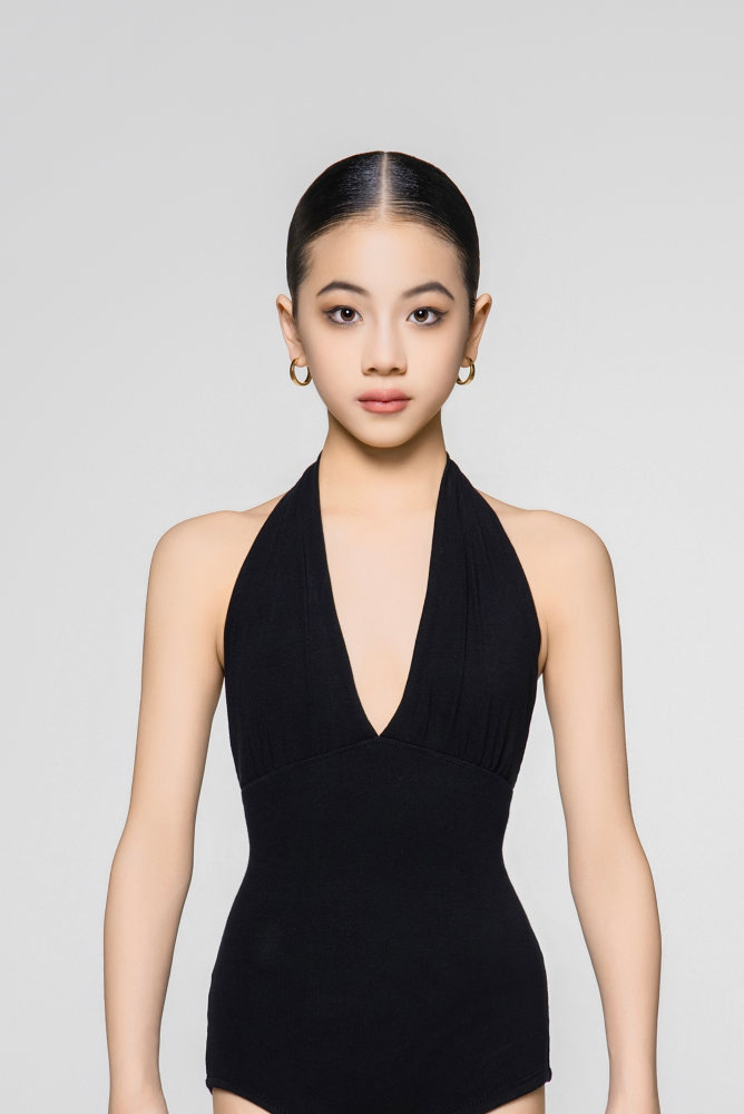 Girls' Fine Thread Halter Backless Jumpsuit (Light Pink)#250523