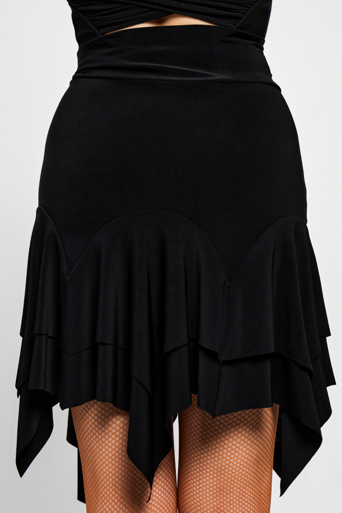 Women's Strappy Flared Maxi Skirt (with Built-in Shorts/White)#250510