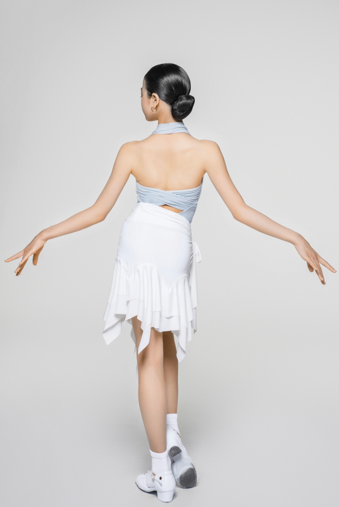 Girls' Fine Thread Halter Backless Jumpsuit (Light Pink)