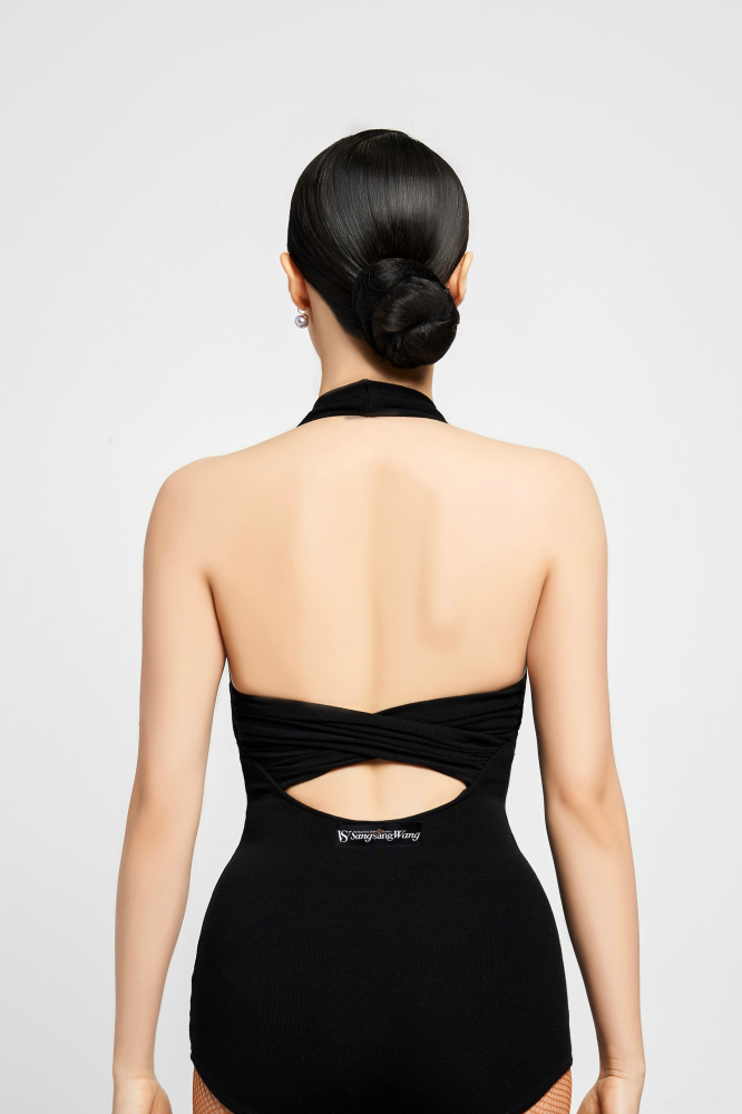 Women's Fine Thread Halter Backless Jumpsuit (Light Pink)