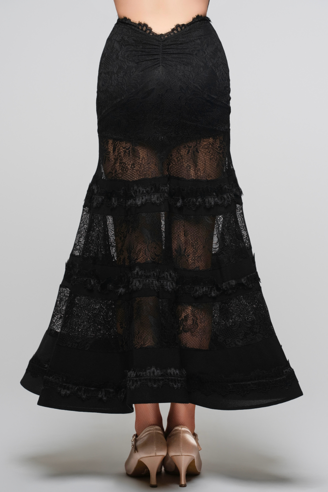 Lace V-Waist Modern Dress (With Sleeve Accessories / Grape Purple)
