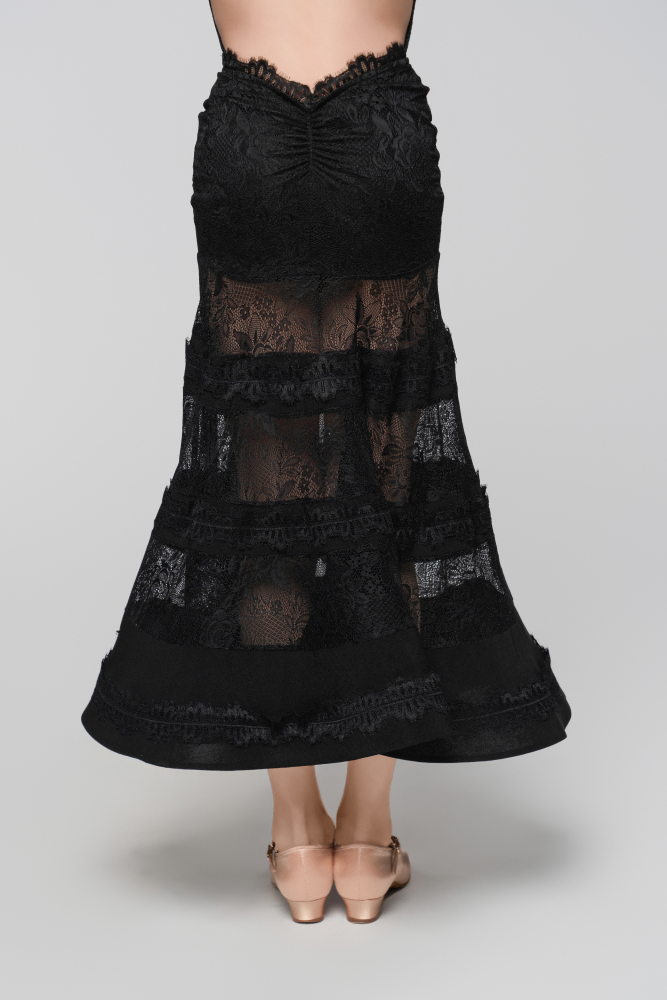 Lace V-Waist Modern Dress (With Sleeve Accessories / Grape Purple)#250517