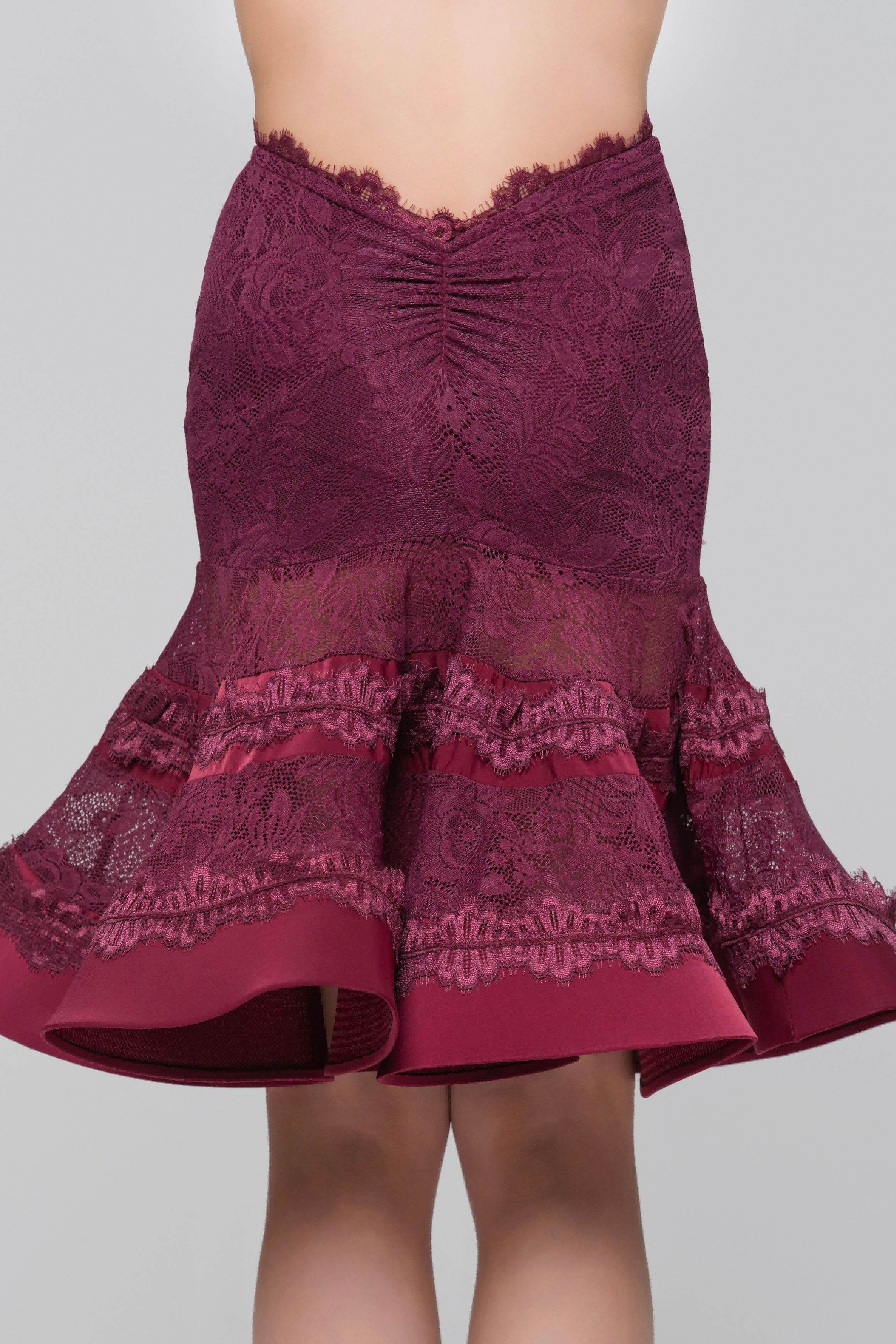 Lace V-Waist Maxi Dress (Grape Purple)