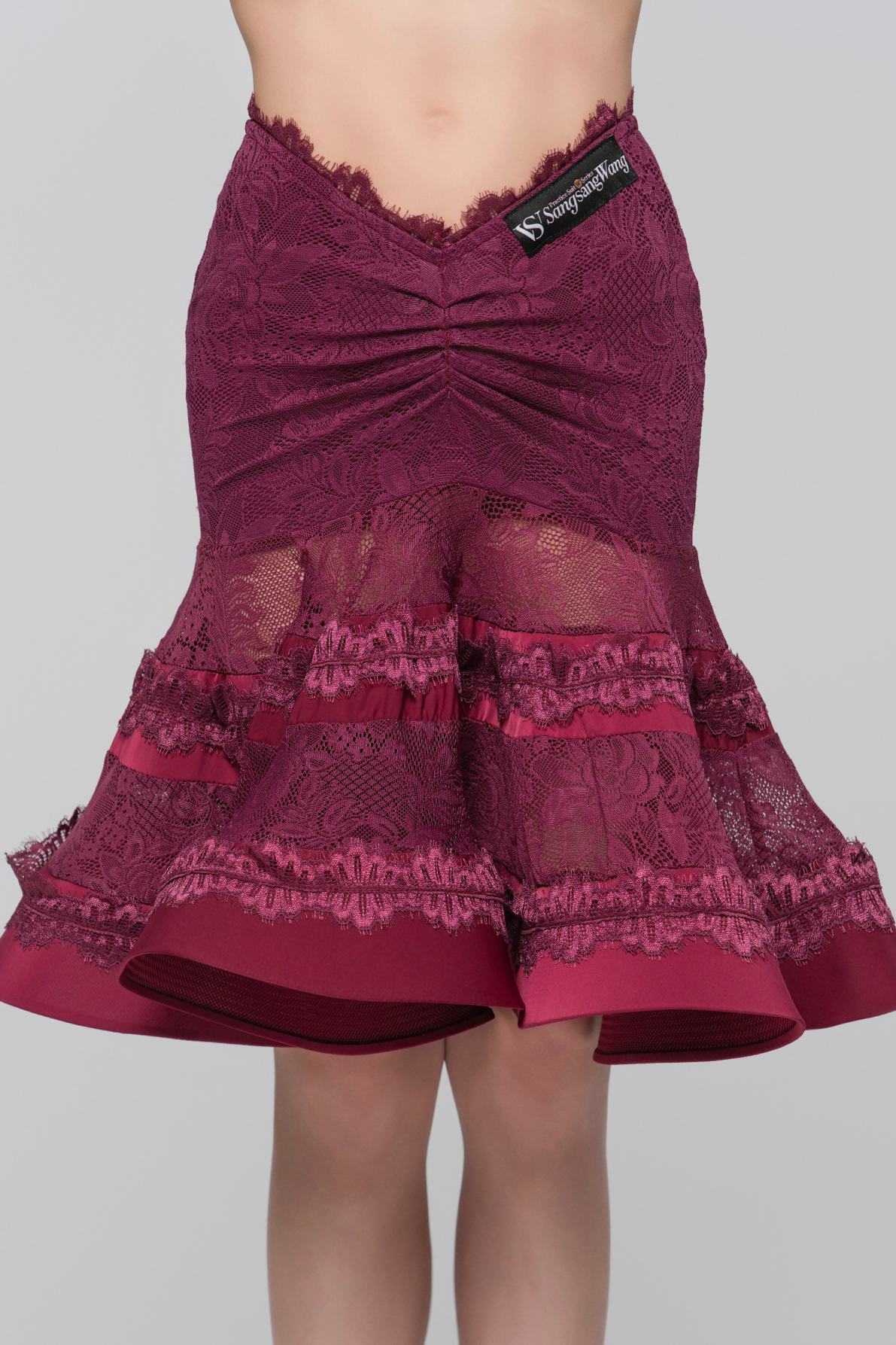 Lace V-Waist Maxi Dress (Grape Purple)