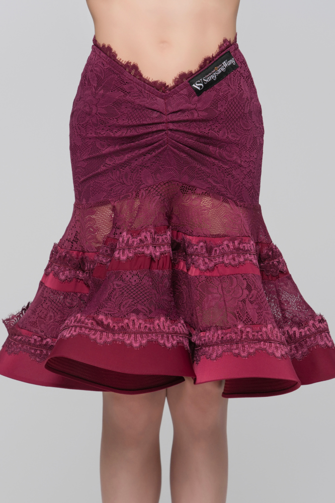 Lace V-Waist Maxi Dress (Grape Purple)