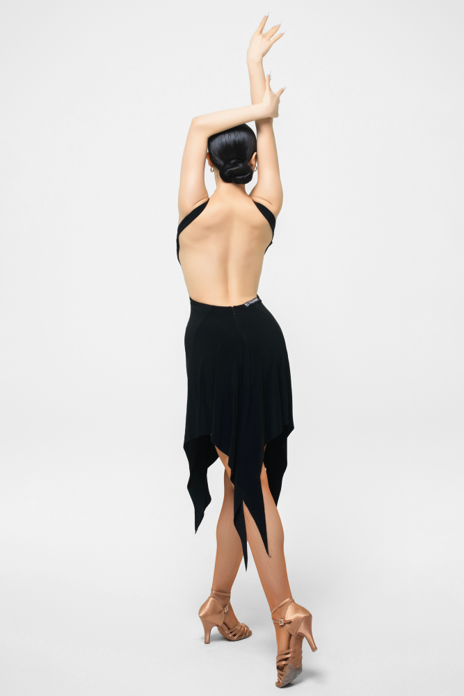 Women's Backless Flowy Dress (Black)
