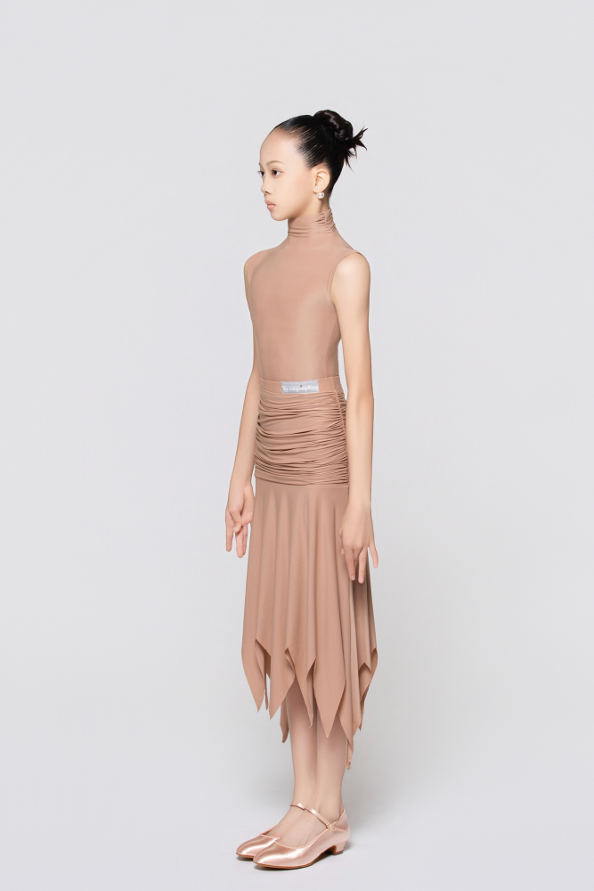 Girls' Barely-There Ultra-Lightweight Flowy Modern Skirt (Nude)