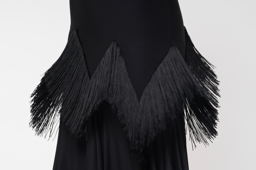 Women's Barely-There Ultra-Lightweight Fringed Modern Skirt (Nude)#250713