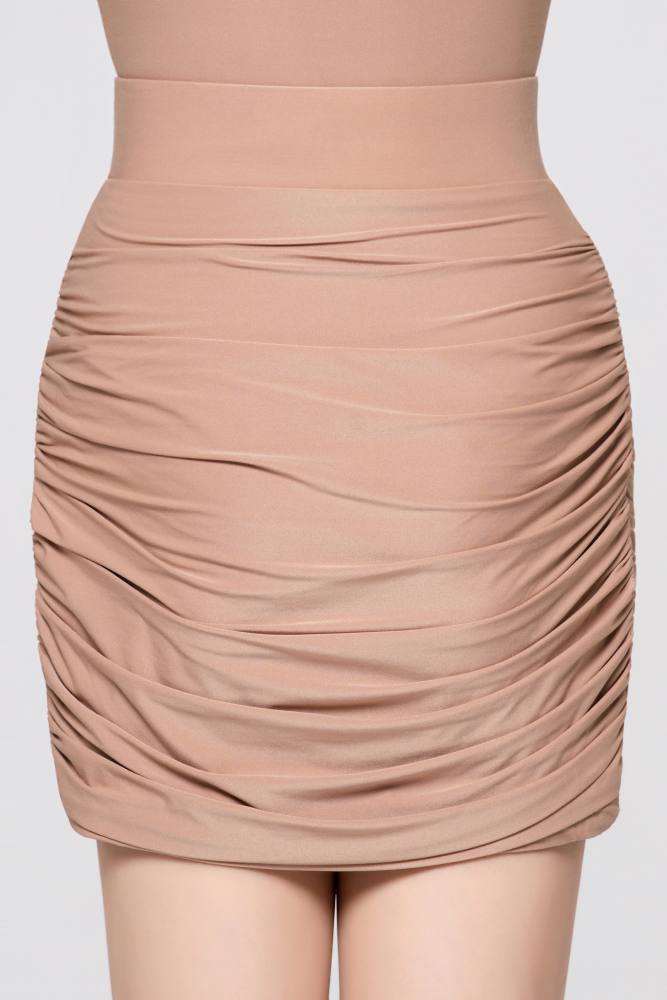 Girls' Barely-There Ultra-Lightweight Ruched Skirt (Nude)