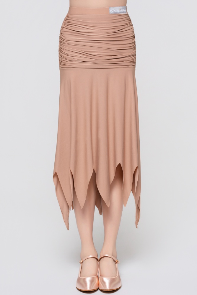 Girls' Barely-There Ultra-Lightweight Flowy Modern Skirt (Nude)