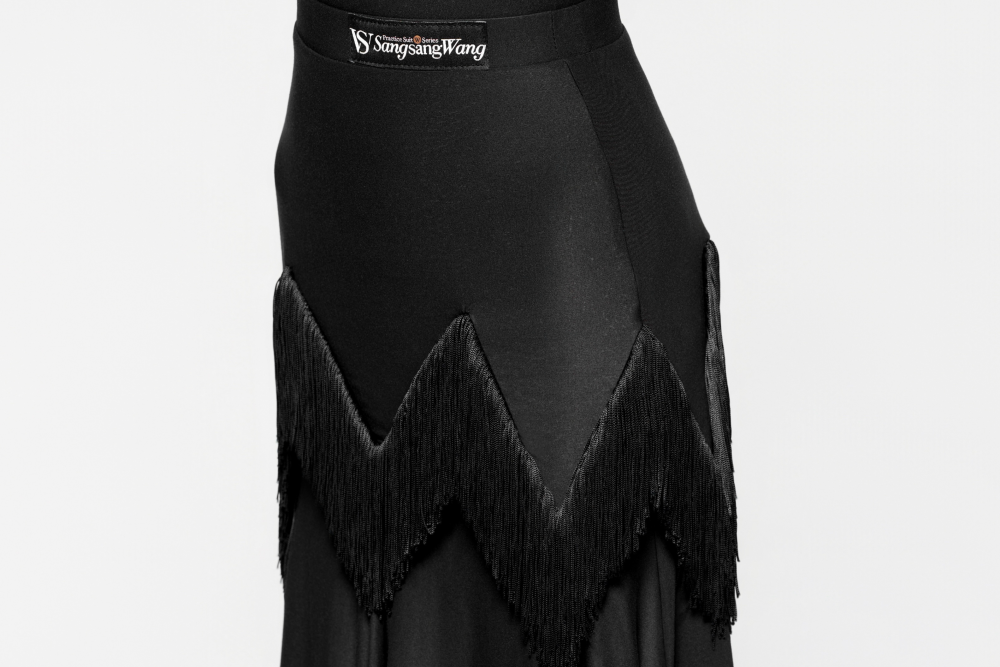 Girls' Barely-There Ultra-Lightweight Fringed Modern Skirt (Nude)