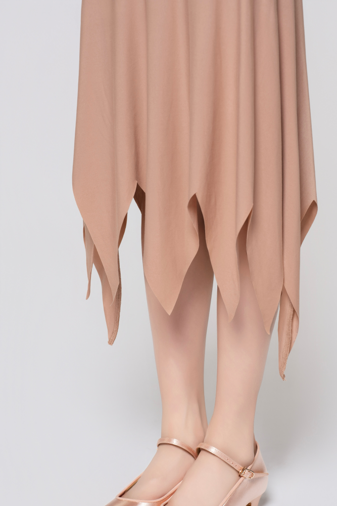 Girls' Barely-There Ultra-Lightweight Flowy Modern Skirt (Nude)