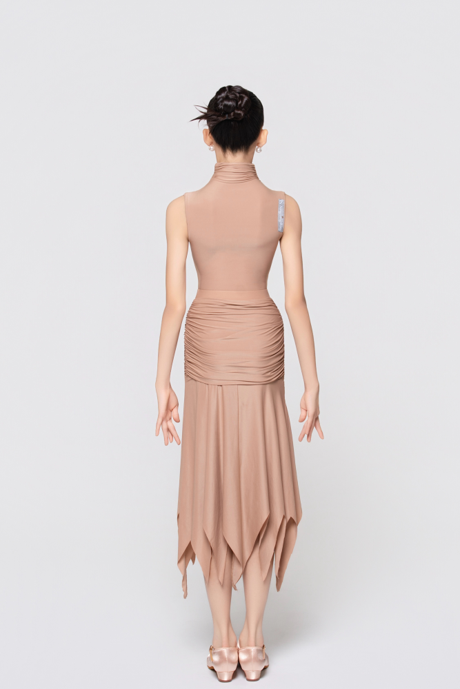 Girls' Barely-There Ultra-Lightweight Flowy Modern Skirt (Nude)