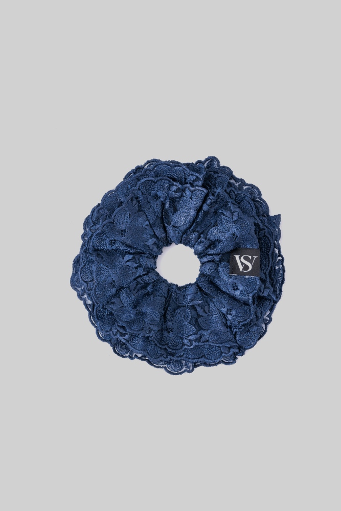 Women's Rose Embroidery Hair Scrunchie（Chick Yellow）
