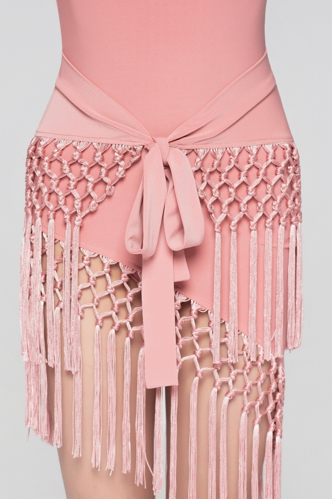 Girls' Handmade Tassel Cover Belt (Lipstick Pink)