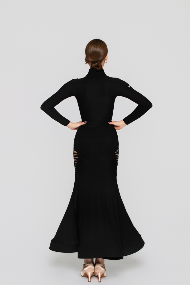 Women's Barely There Ultra-Lightweight Turtleneck Pleated Long-Sleeve Bodysuit（Nude）#251105