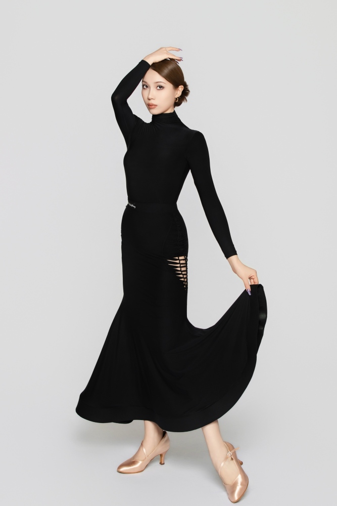 Women's Barely There Ultra-Lightweight Turtleneck Pleated Long-Sleeve Bodysuit（Nude）#251105