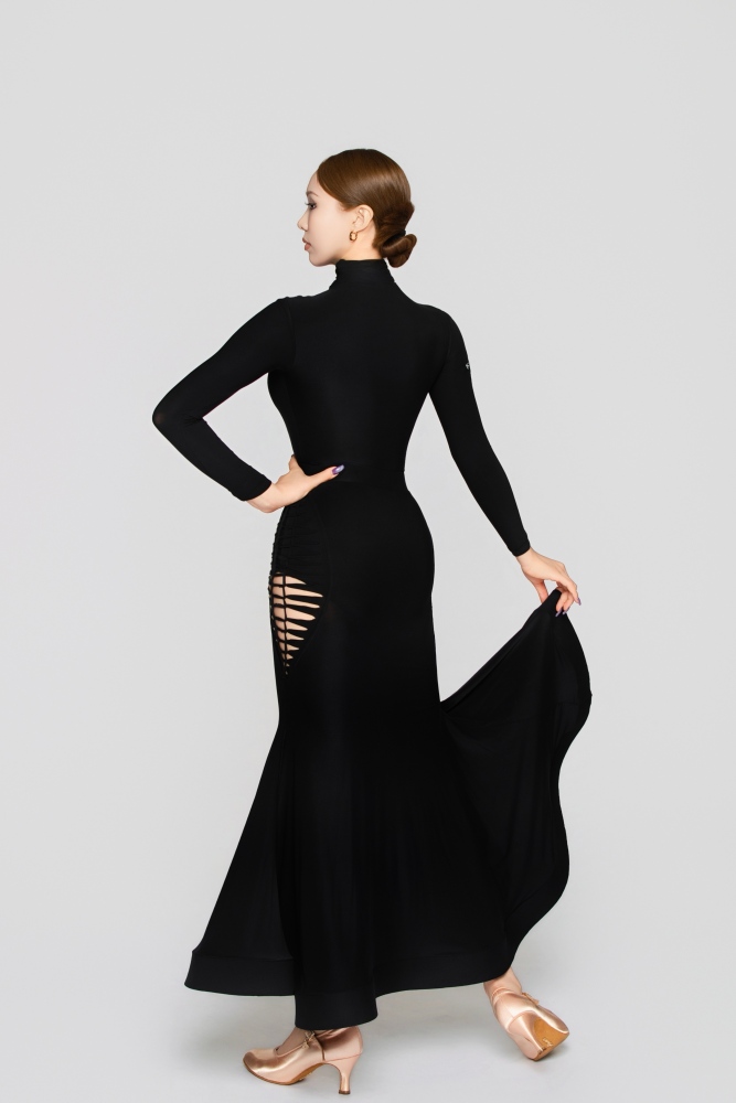 Women's Barely There Ultra-Lightweight Turtleneck Pleated Long-Sleeve Bodysuit（Nude）#251105