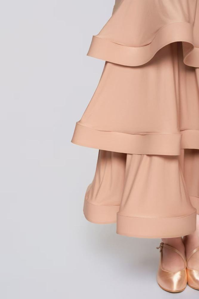 Women’ Barely There Ultra-Lightweight Cake Modern Skirt（Nude）#251113