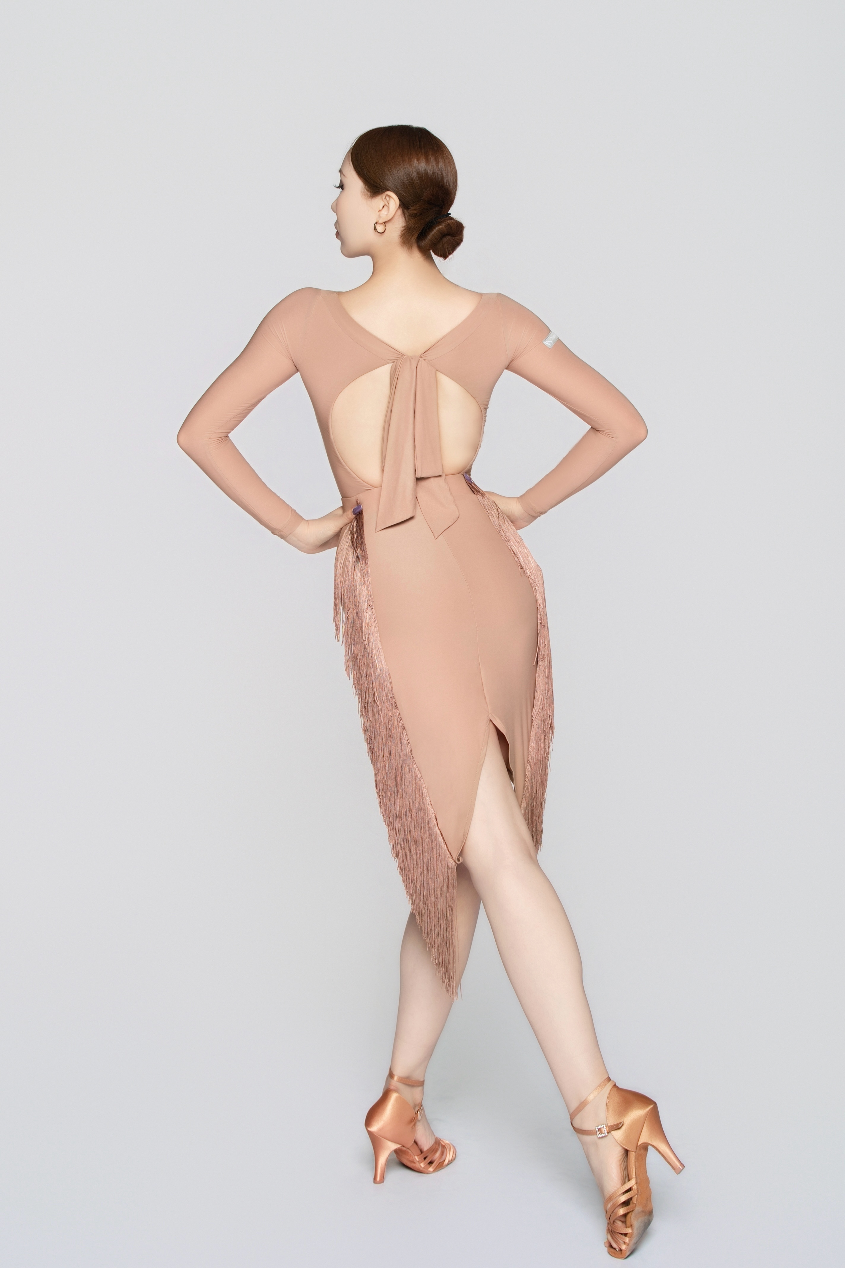 Women’s Barely There Ultra-Lightweight Flowing Fringe Skirt（Nude）#251111