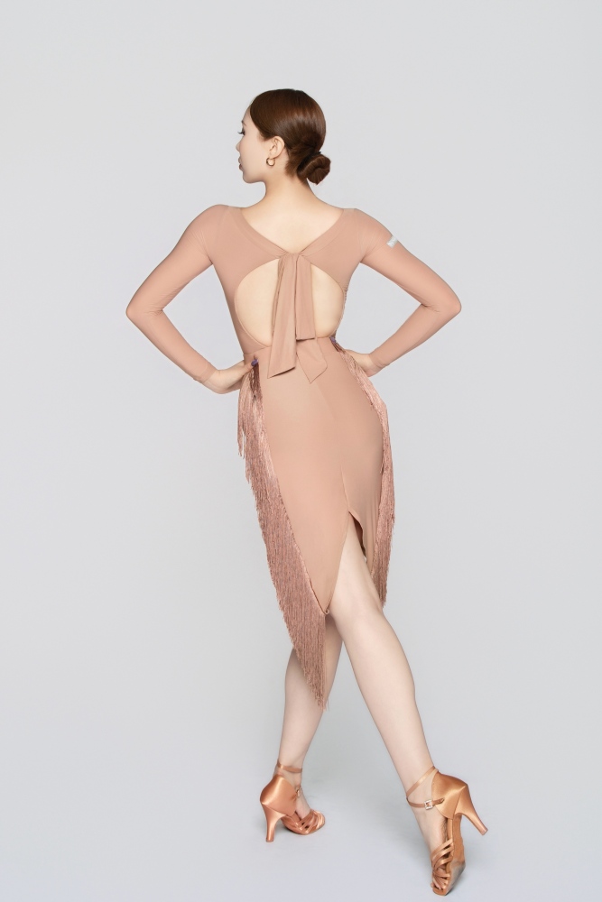 Women’s Barely There Ultra-Lightweight Flowing Fringe Skirt（Nude）#251111